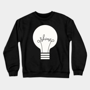 SHINE Lightbulb White Crewneck Sweatshirt